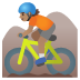 🚵🏽 person mountain biking: medium skin tone display on Google